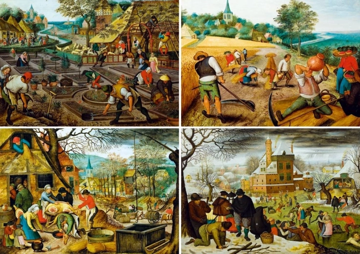 Puzzle Četiri godišnja doba 1000 dijelova BLUEBIRD