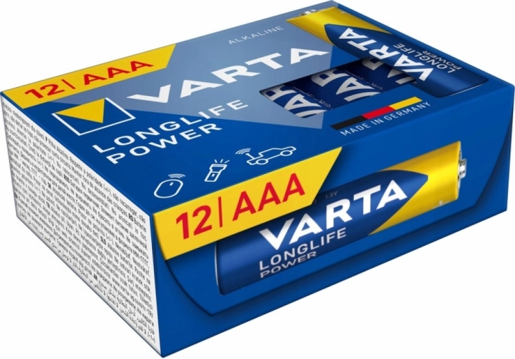 Alkalne baterije AAA VARTA Longlife Power, 12 kom