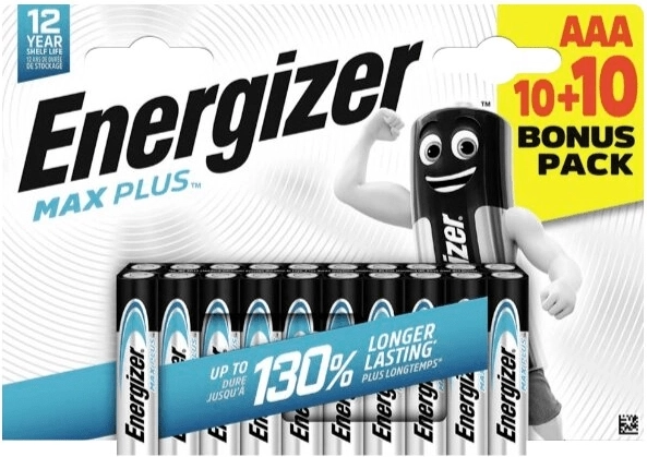 Energizer Max Plus alkalne baterije AAA 20 kom (10+10)