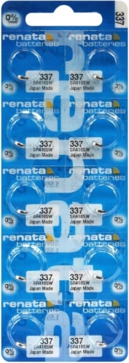 Gumbasta baterija RENATA 337 SR416SW 1,55 V, 8,3 mAh – pakiranje 10 kom