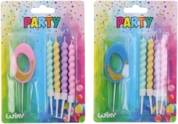 Rođendanska svijeća broj 0 s 4 svijeće