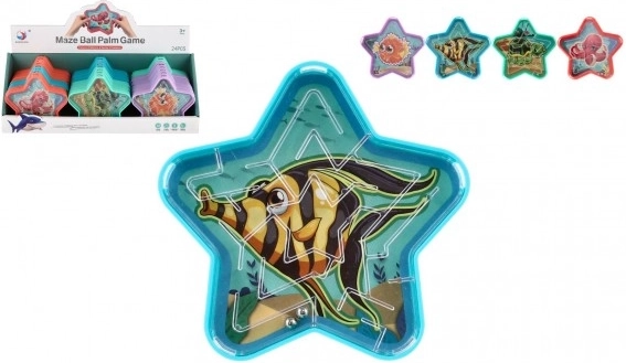 Teddies kuglični labirint zvijezda – džepna zagonetka za djecu (miks boja)