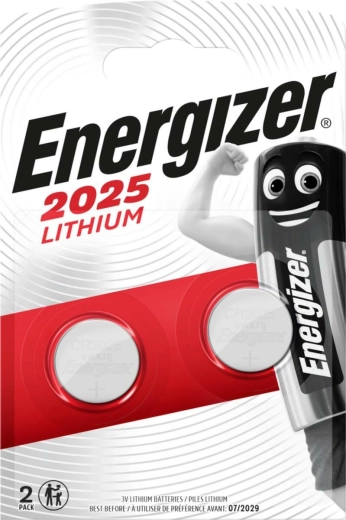 Energizer litijska gumbasta baterija CR2025, 3 V (pakiranje 2 kom)