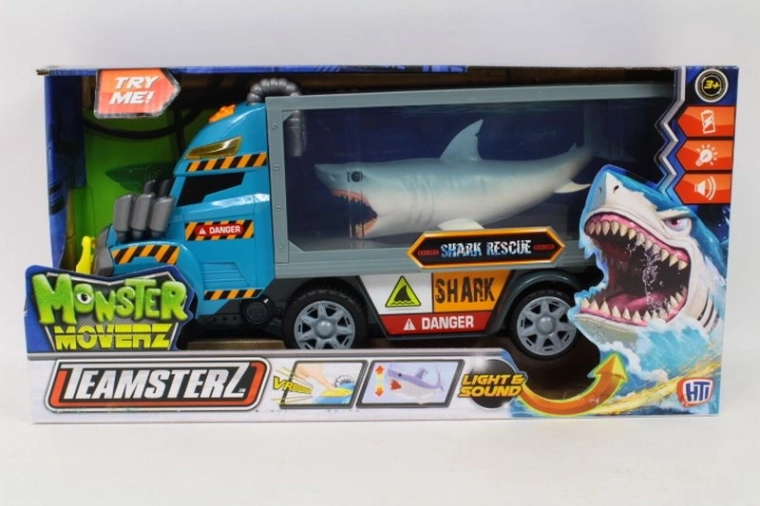 Teamsterz Monster Moverz kamion s prikolicom s morskim psom sa svjetlom i zvukom