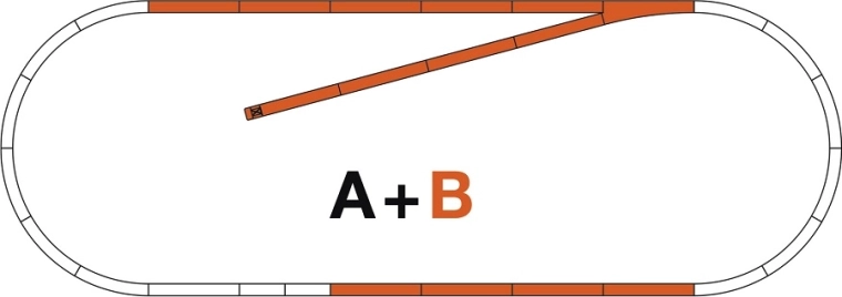 Roco Line set tračnica B s podlogom – ravni dio H0