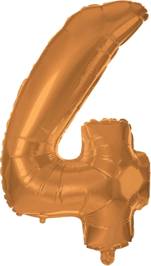 Foli balon na napuhavanje broj 4 30 cm brončani Toro