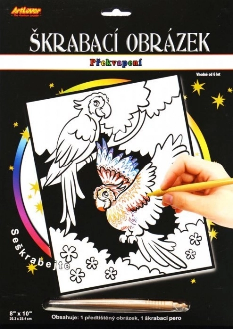 Grebalica iznenađenja Dva papagaja 20x25 cm