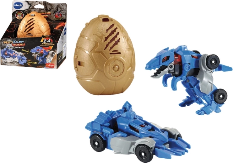 VTech Motozaurus Velociraptor u jajetu – pretvorljivi dinosaurus u auto sa svjetlima i zvukovima