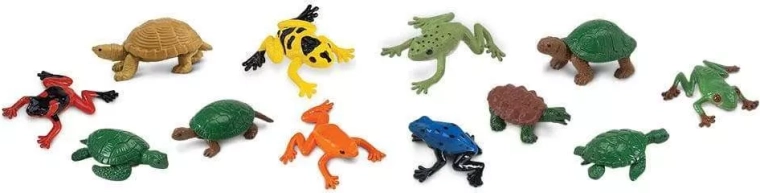 Safari Ltd. frog and turtle figurines - 48 pcs