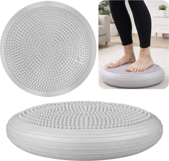 Senzomotorički balansni disk ježek 34 cm – sivi