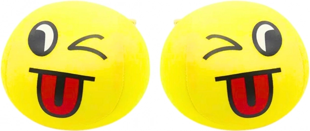 Meki žuti Emoji loptica 9 cm
