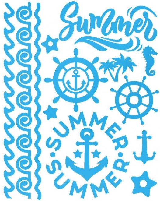 Pegle-na naljepnice s pomorskim motivom – veliki arak 20 × 30 cm