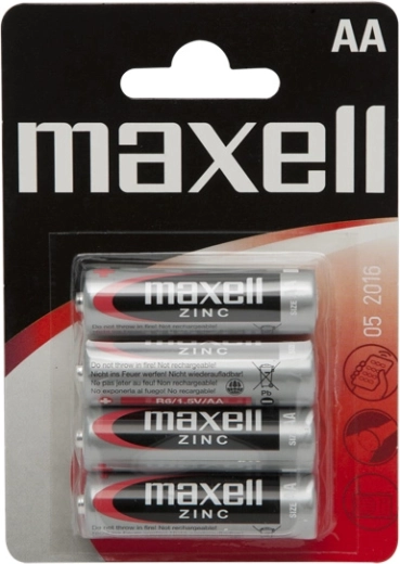 Zinc-carbon AA R6 1.5 V batteries, 4 pcs