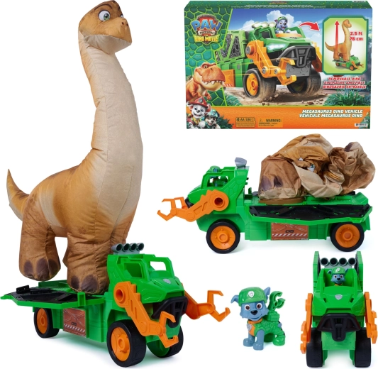 Spin Master Psići u ophodnji i dinosauri – Megasaurus dino vozilo s automatski napuhujućim dinosaurom i figuricom Rocky