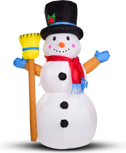 Inflatable Snowman with RGB LED Lighting, 120 cm