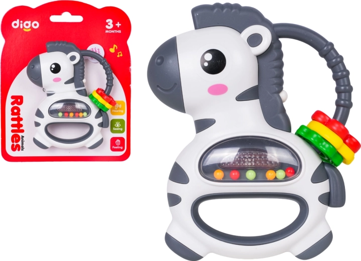 Interactive zebra rattle