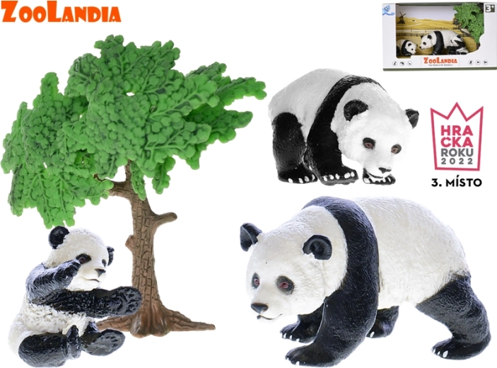 Zoolandia panda s mladuncima i dodacima – set figurica za zoo
