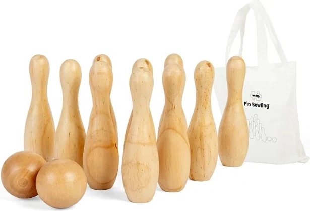 Bigjigs Toys Drvene kegle za djecu