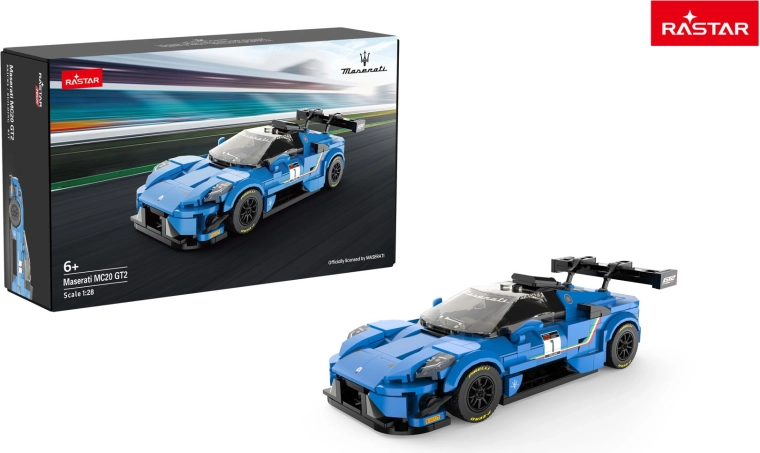 Građevni set auto Rastar Maserati MC20 GT2 plavi 1:28 - 1 komad