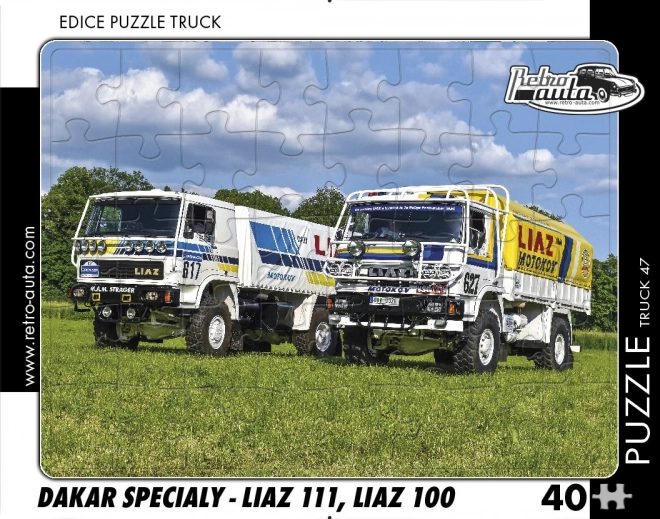 RETRO-AUTA puzzle TRUCK Dakar specijali LIAZ 111 i LIAZ 100 – 40 dijelova
