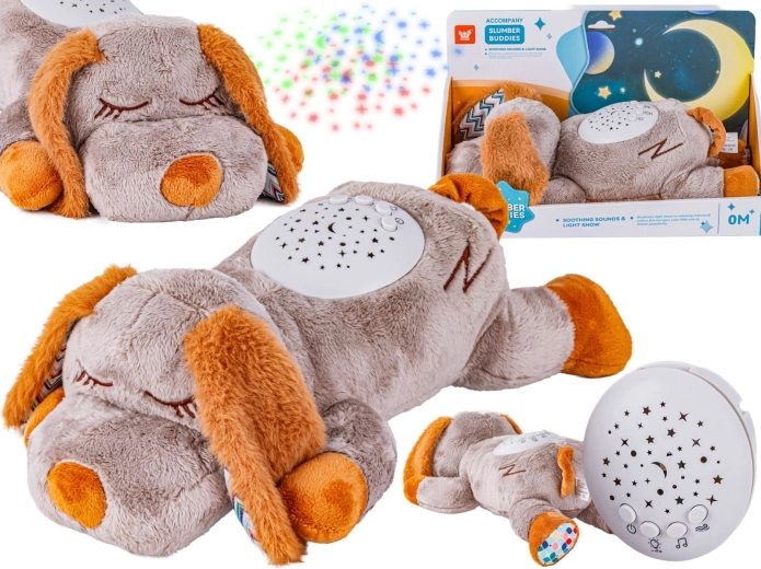 Plush dog with projector and white noise - 1 piece