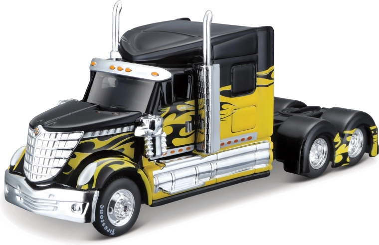 Maisto Design Custom Rigs International Lone Star crno-žuti 1:64