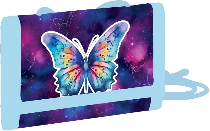 Dječji tekstilni novčanik Leptir za oko s čičak-trakom