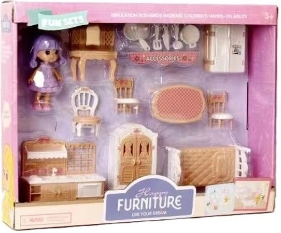 Happy Furniture set namještaja s lutkom