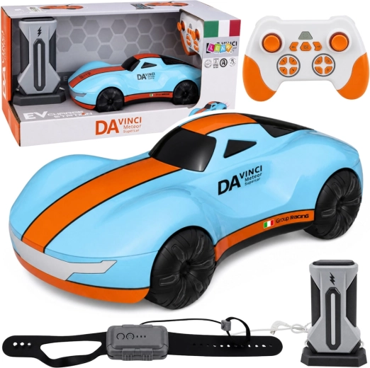Trkaći RC automobil na daljinsko upravljanje s upravljanjem gestama, LED svjetlima i efektom dima, 1:16 - 1 komad