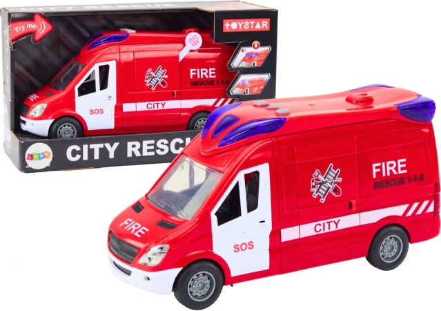 Vatrogasno vozilo sa svjetlima i zvukovima s otvarajućim vratima, crveno