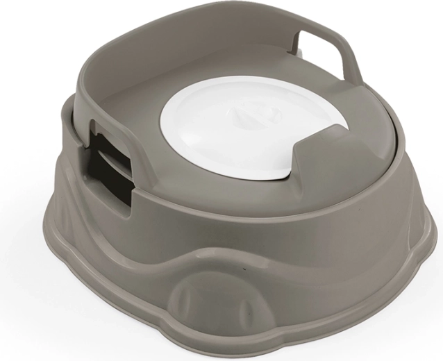 Dječja kahlica 3-u-1 sa sjedalom za WC i stolićem, siva