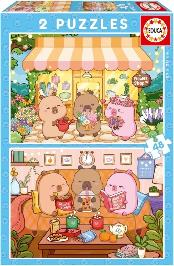 Educa puzzle CapyFun 2×48 dijelova