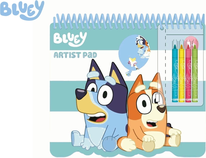 Bluey set bojanki sa šablonama, naljepnicama i flomasterima