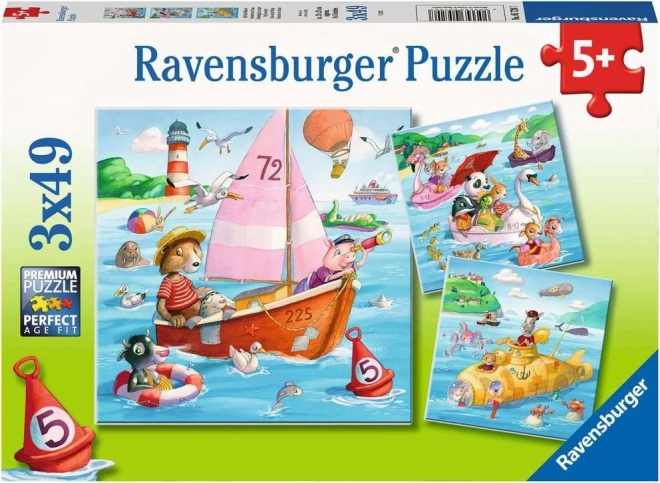 Ravensburger puzzle Životinje i plovila 3x49 dijelova