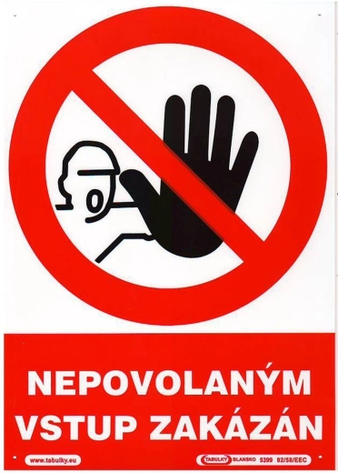 Sigurnosna tabla Zabranjen ulaz neovlaštenima A4 plastika