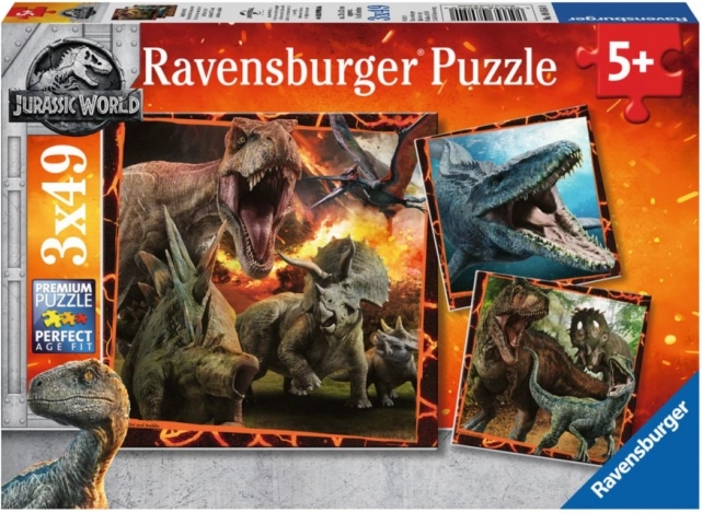 Ravensburger puzzle JURASSIC WORLD: Fallen Kingdom 3×49 dijelova