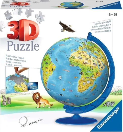ravensburger 3d puzzle dječji globus 180 dijelova
