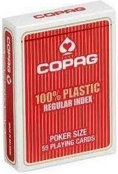 Plastične poker karte COPAG – crvena, regular index