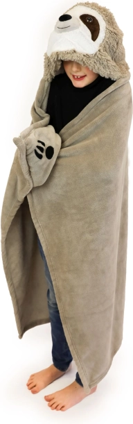 Topla dječja deka s kapuljačom ljenjivac Cozy Noxxiez