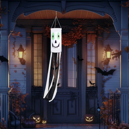 Halloween ghost windsock white 122 cm