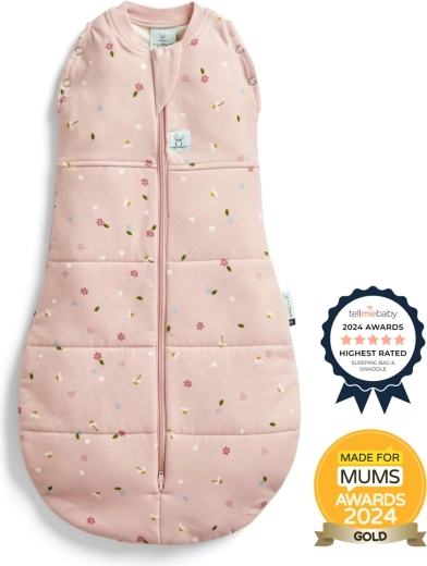 ErgoPouch swaddle and sleeping bag 2-in-1 Cocoon Daisies 2.5 tog (6–12 months)