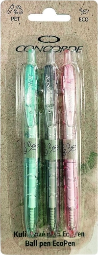 Kugličasta olovka CONCORDE EcoPen 0,5 mm, blister 3 kom