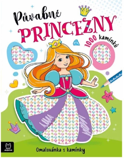 Graciozne princeze – bojanka sa samoljepljivim kamenčićima