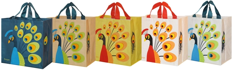 Kupovna torba Paun 35 × 35 × 20 cm, laminirani polipropilen, mješavina boja