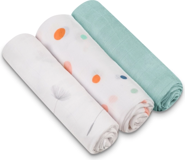 Lionelo bambusove muslin pelene 3 kom Dot