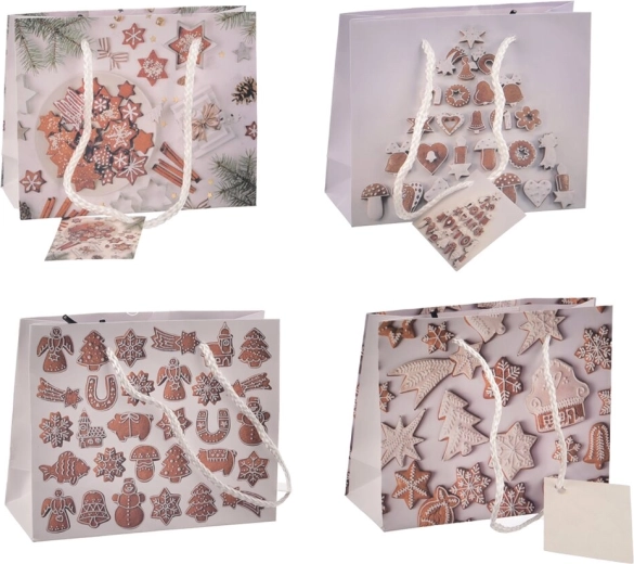 Božićna poklon-vrećica Medenjak 15 × 6 × 12 cm (4 varijante)