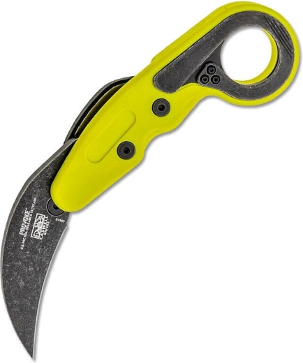 CRKT Provoke Zap pocket karambit with kinematic opening, green