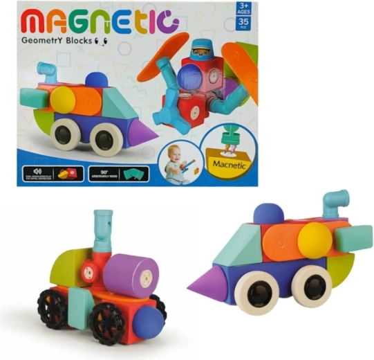 Magnetne pjenaste građevne kocke Tong LE (35 dijelova)