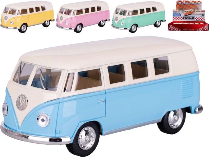 Kinsmart metalni model Volkswagen Classic Bus 1962 s pogonom na povlačenje unatrag, 13 cm