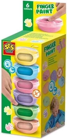 SES Creative pastelne boje za prste 6 kom (45 ml)